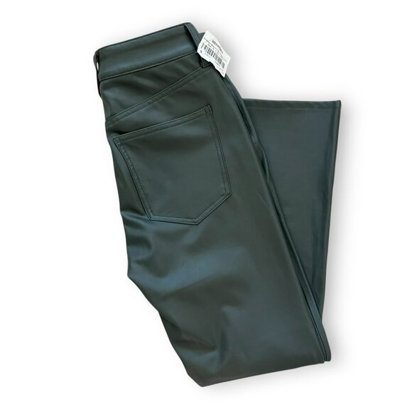 Veronica Beard Carly Vegan Leather Kick Flare, Loden, 25, NWT - Picture 5 of 5